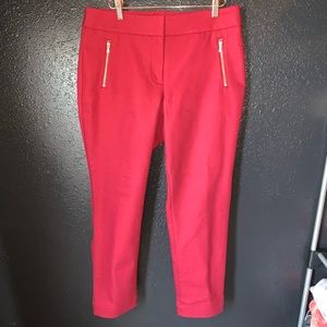 The Loft Wine Colored Cropped Pants